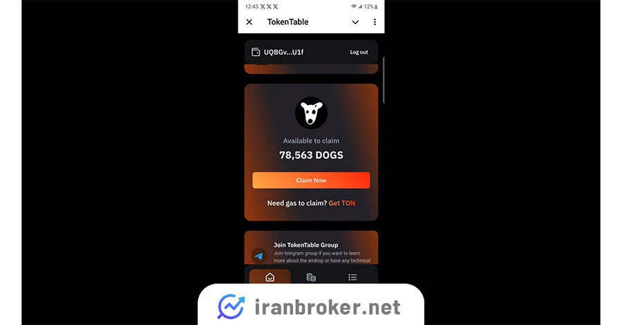 کلیم توکن در توکن تیبل