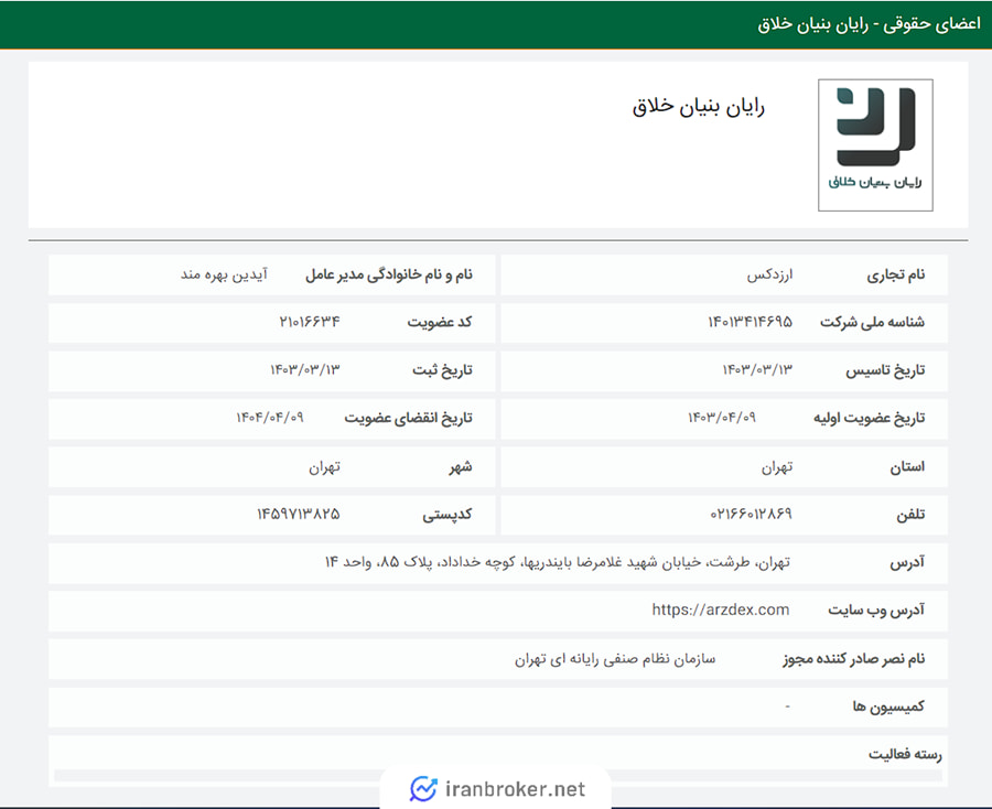 عضویت ارزدکس در سازمان نظام صنفی رایانه ای کشور