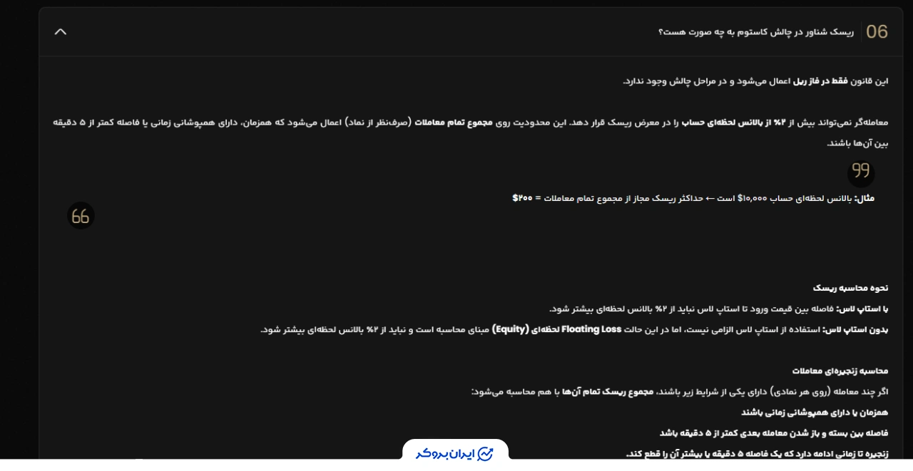 قانون ریسک شناور 2 درصد