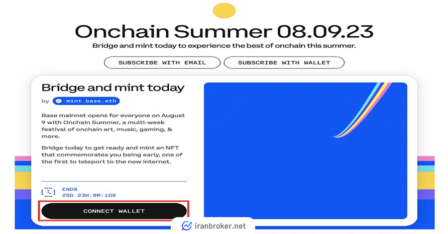 ضرب توکن NFT در Onchain Summer‌ برای دریافت ایردراپ Base