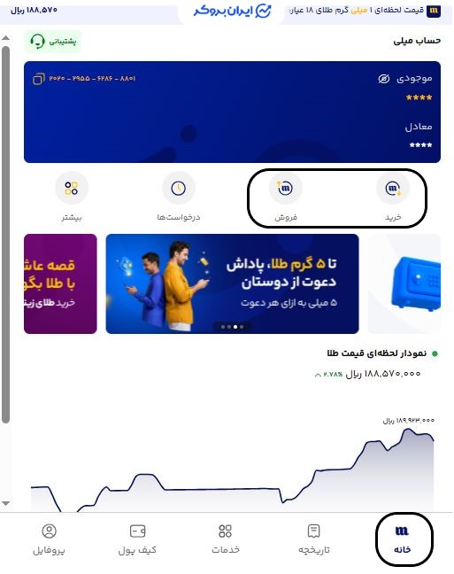 خرید و فروش در میلی گلد