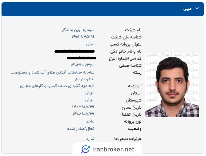 استعلام مجوز اتحادیه صنف کسب و کارهای مجازی کشوری شرکت میلی