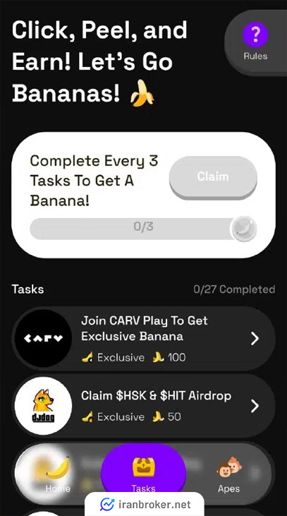 ربات تلگرامی ایردراپ Banana