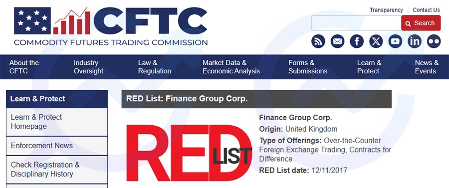 اعلام هشدار CFTC به بروکر باینری سنت