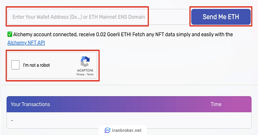 دریافت توکن Goerli ETH برای شرکت در ایردراپ بیس