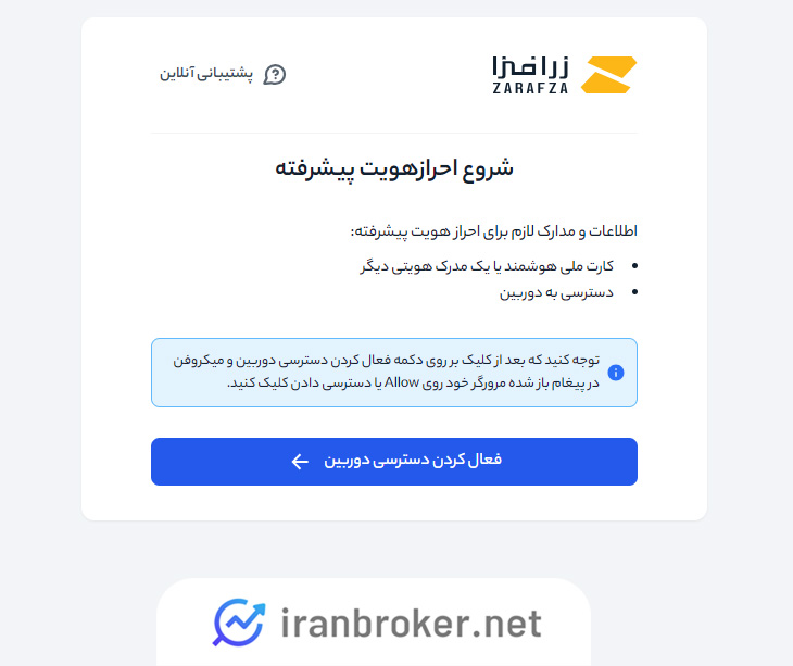احراز هویت پیشرفته در زرافزا