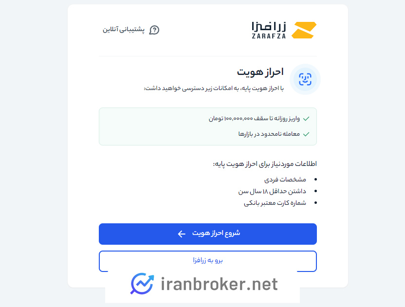 احراز هویت در زرافزا