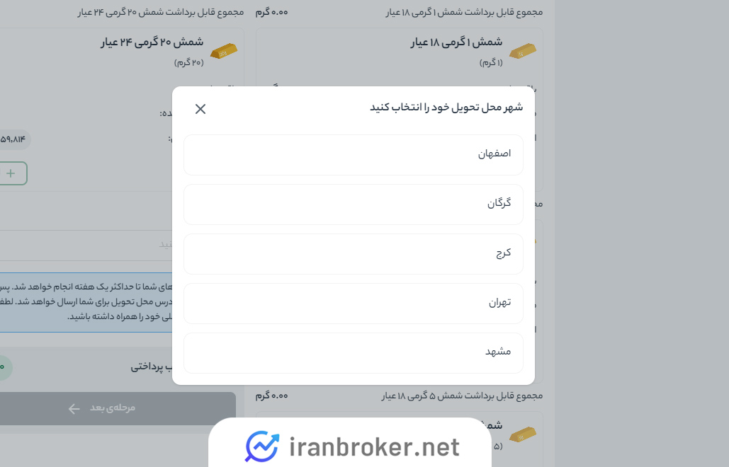 تحویل فیزیکی طلا زرافزا در برخی شهرها