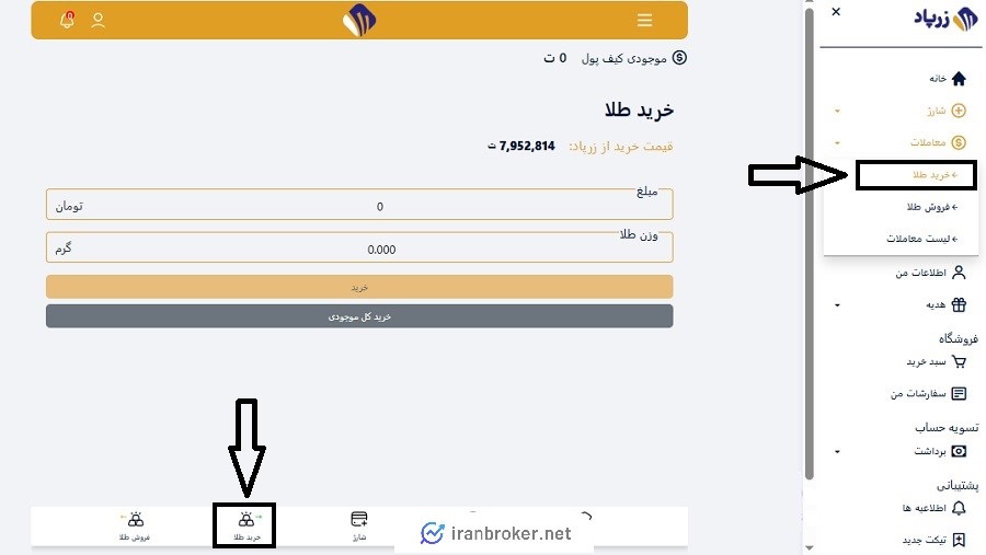خرید طلا از زرپاد