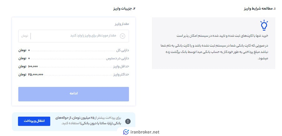 واریز ریالی صرافی رابکس