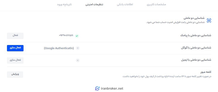 امنیت حساب کاربری صرافی رابکس