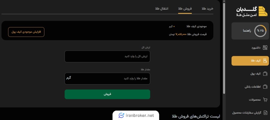 فروش طلا در گلدبان