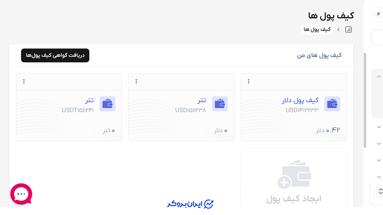 کیف پول های صرافی تاپ چنج