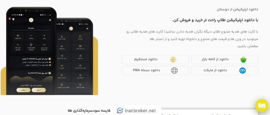 اپلیکیشن پلتفرم طلاپ