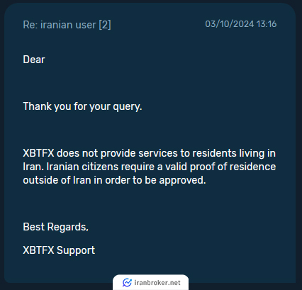 استعلام فعالیت کاربران ایرانی در بروکر ایکس بی تی اف ایکس