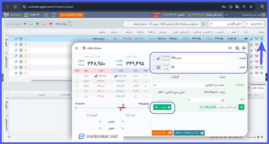 آموزش خرید صندوق طلا از طریق کارگزاری Agah