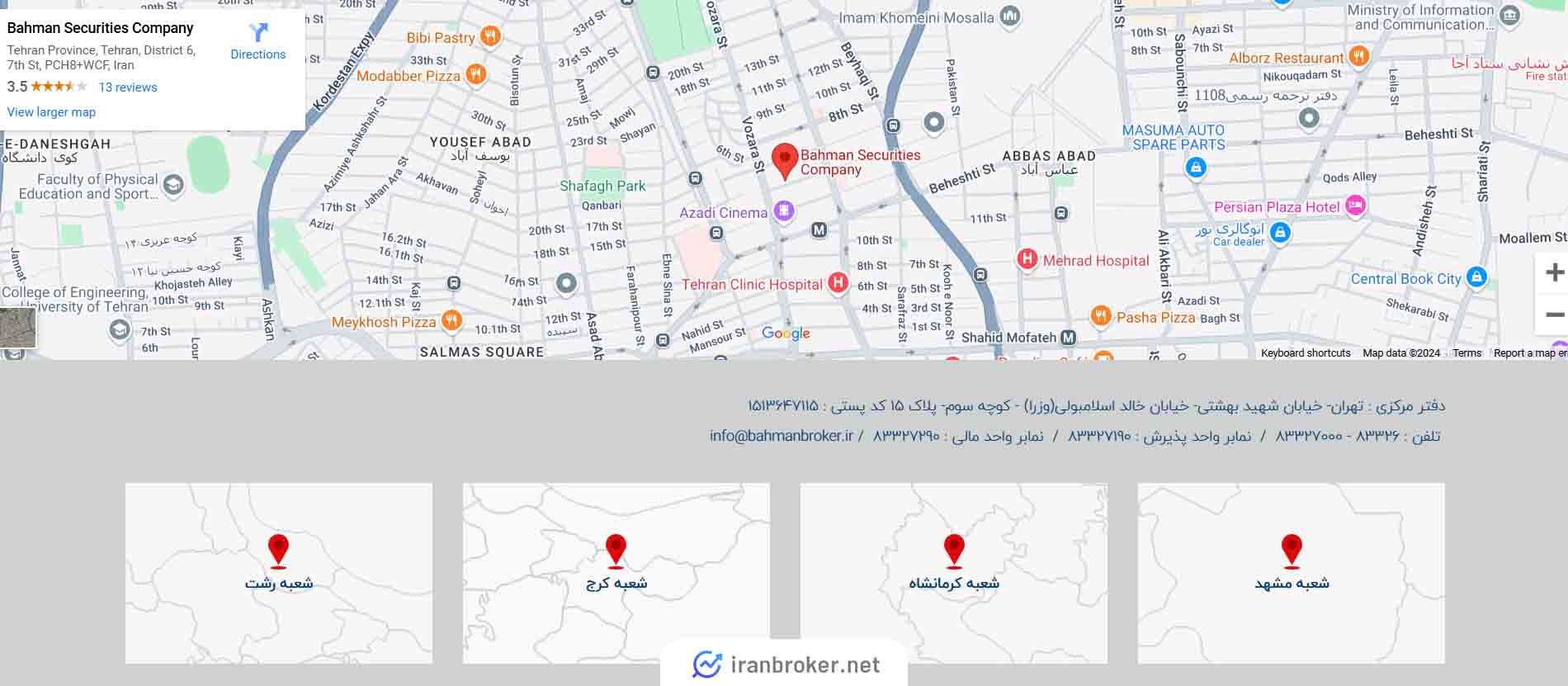 پشتیبانی کارگزاری بهمن