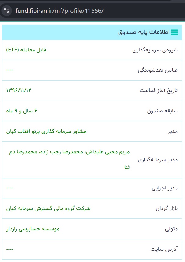ارکان صندوق سکه طلای گوهر