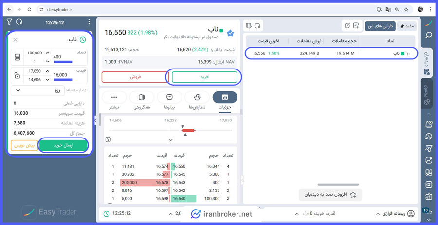 آموزش صدور و ابطال واحد های صندوق طلای ناب