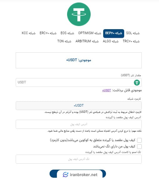 برداشت رمزارز صرافی آذرتتر