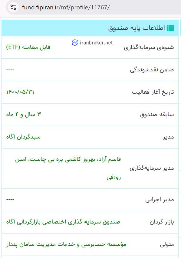 ارکان صندوق درآمد ثابت همای آگاه