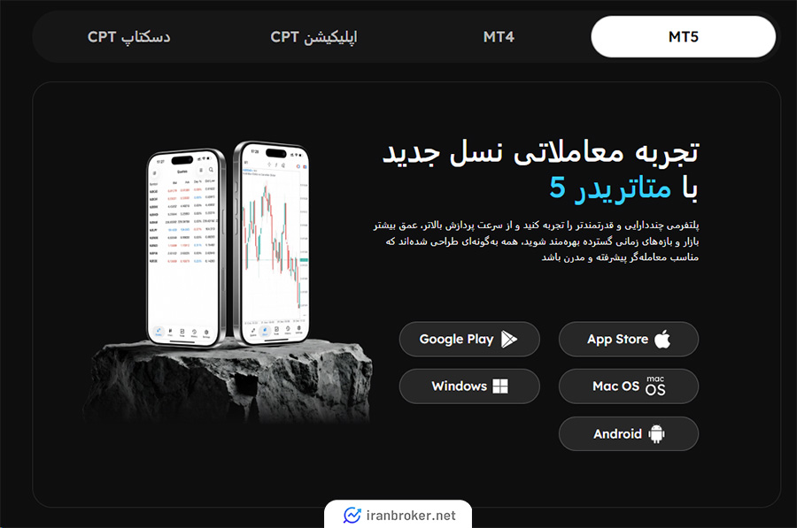 پلتفرم های معاملاتی بروکر سی پی تی مارکتس