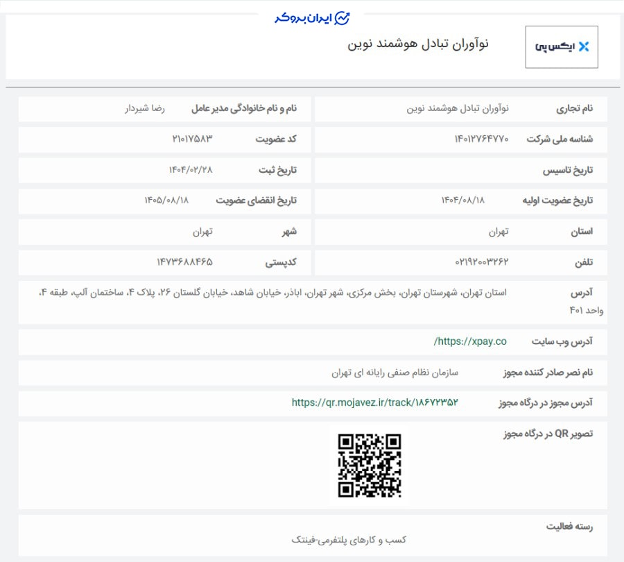 عضویت ایکس پی در سازمان نصر