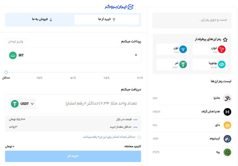 خرید و فروش ارز دیجیتال در ایکس پی