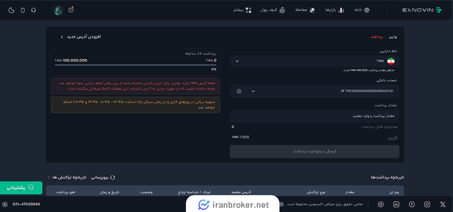 برداشت تومان از اکسنوین