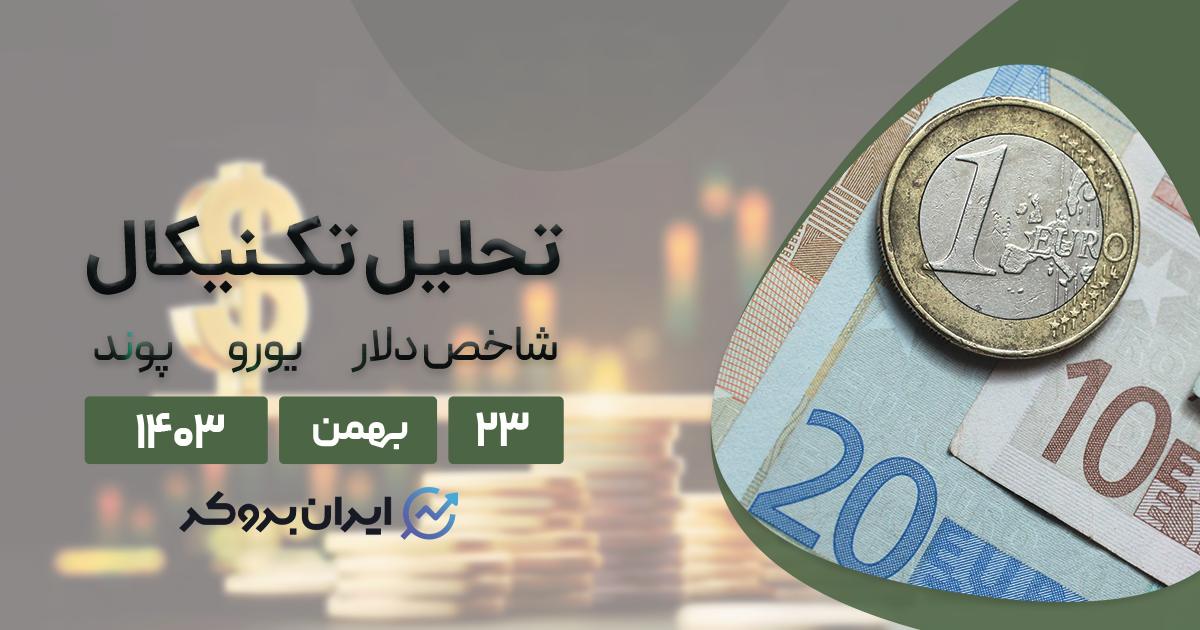 تحلیل تکنیکال چارت شاخص دلار، پوند و یورو ۲۳ بهمن ۱۴۰۳