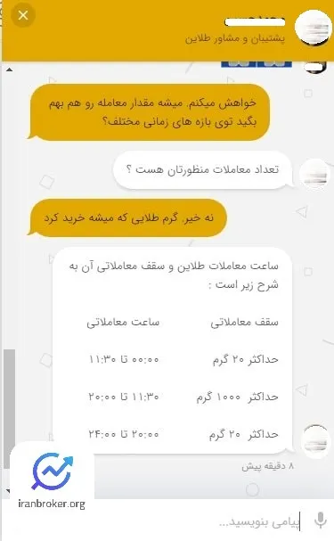 محدودیت معاملات طلا در طلاین