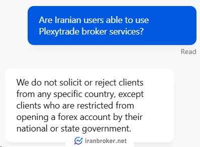 استعلام خدمات رسانی بروکر پلکسی ترید به ایرانیان