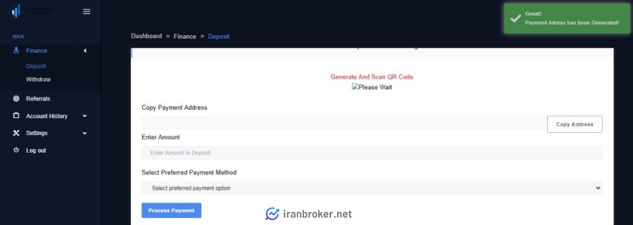 عدم ارائه آدرس کیف پول در سایت AURIS ASSET MANAGEMENT LIMITED