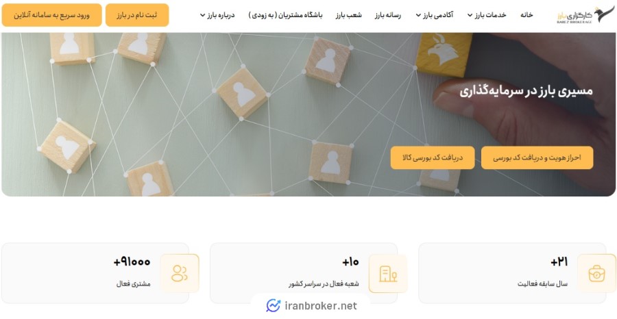 تعداد کاربران کارگزاری سهام بارز