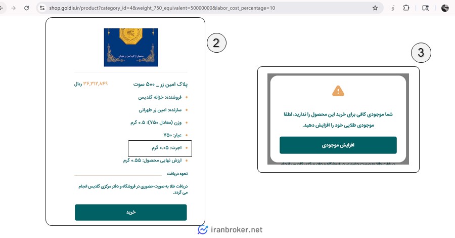 خرید طلا از پلتفرم گلدیس