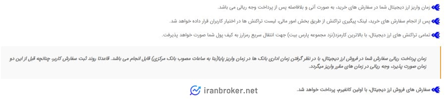 انتقال ارزدیجیتال در پارس بیت