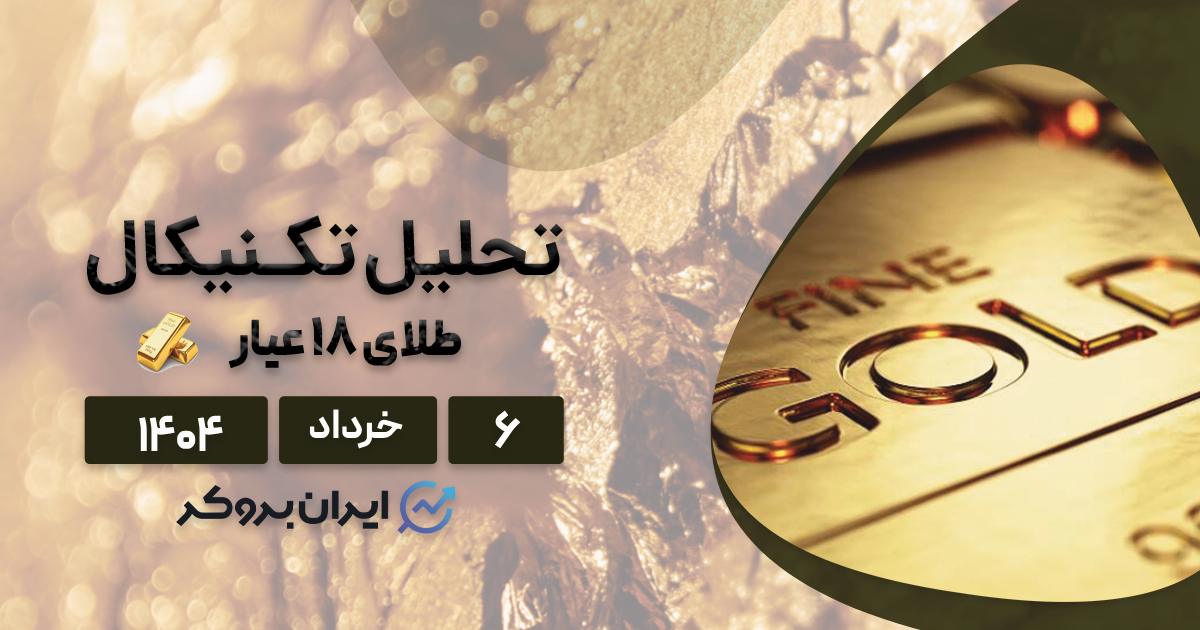 تحلیل تکنیکال طلای ۱۸ عیار ۶ خرداد