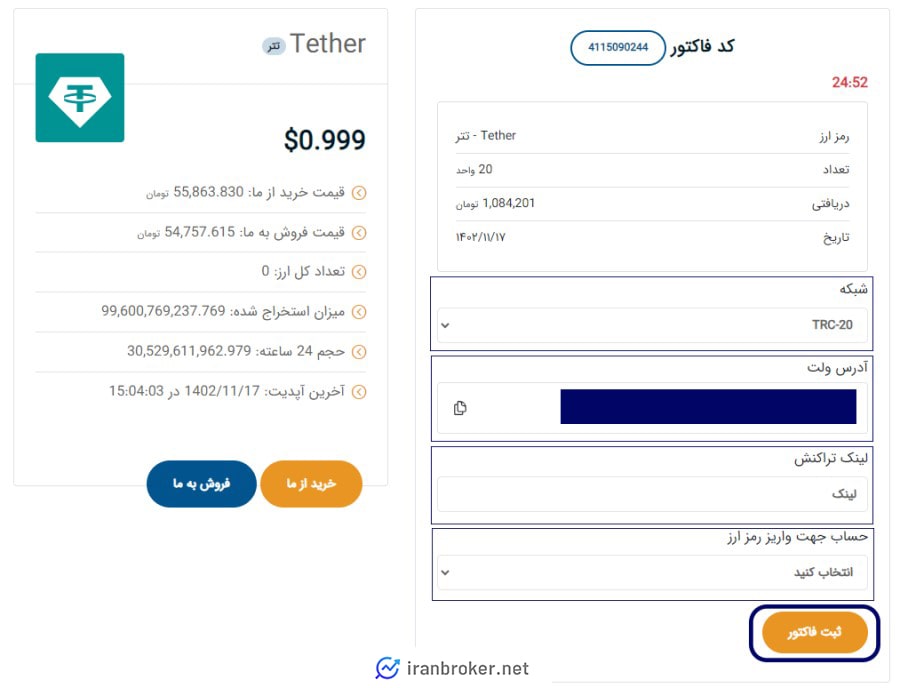 فروش ارز دیجیتال در پارس بیت