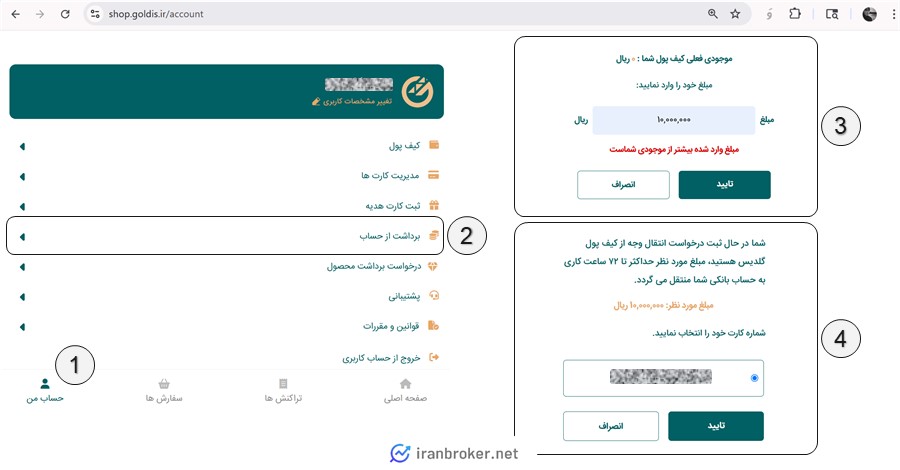 برداشت ریالی پلتفرم گلدیس
