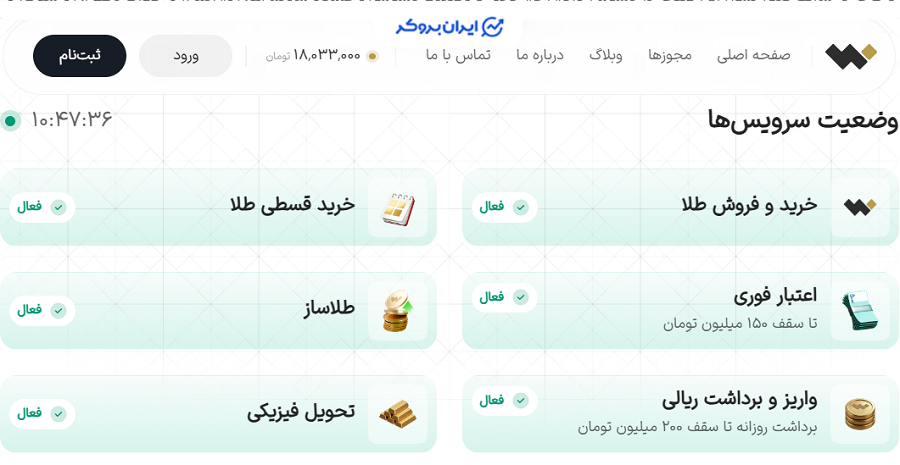 وضعیت وال گلد و خدمات رسانی در جنگ