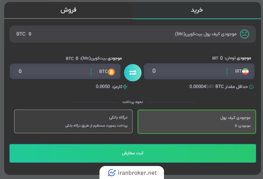 کارمزد معاملات در صرافی بیت ارز