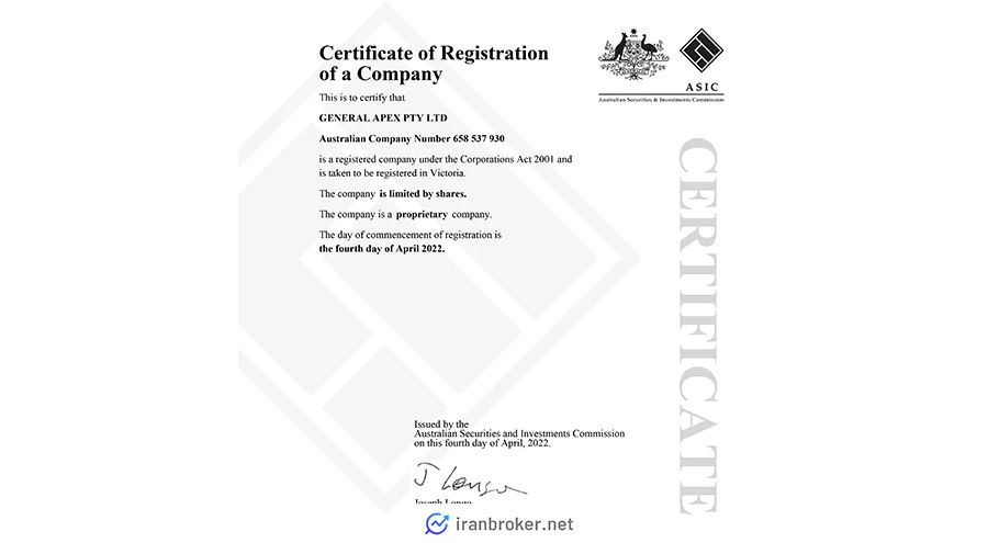 certificate of registration