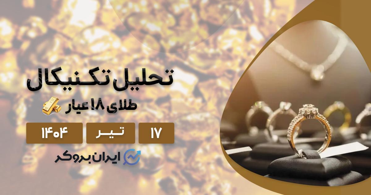 تحلیل تکنیکال طلای ۱۸ عیار ۱۷ تیر