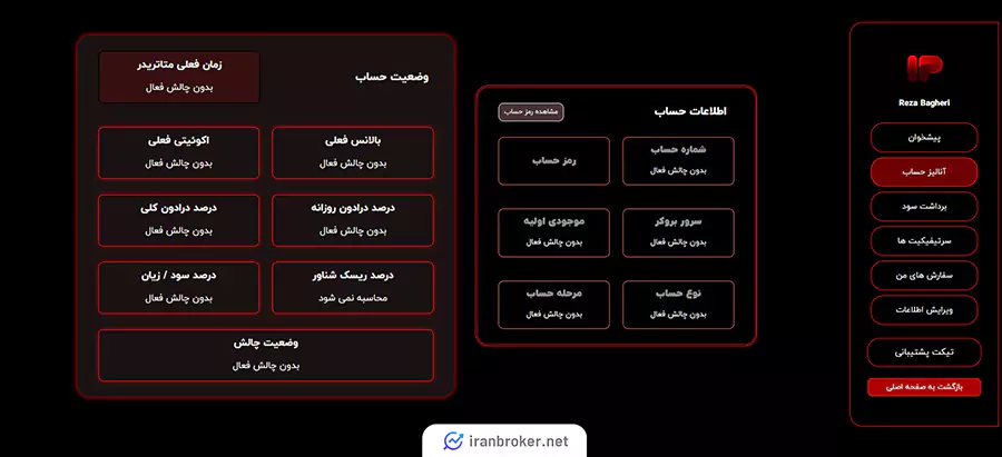 پنل کاربری ایران پراپ فرم
