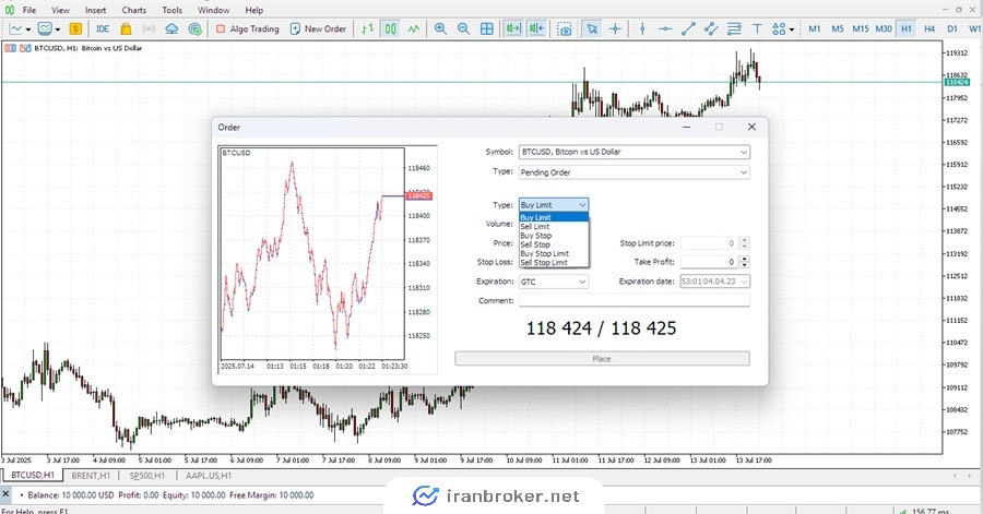 لیمیت اوردر در ارز دیجیتال