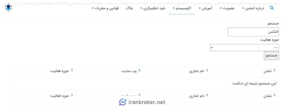 عدم حضور التکس در انجمن بلاک چین