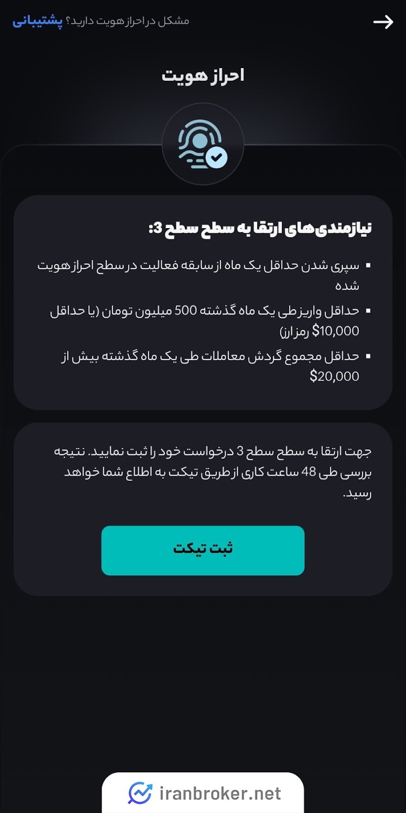 احراز هویت در صرافی کبرین