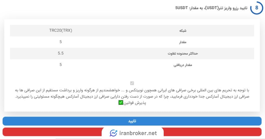 واریز رمزارز در صرافی آسارکس