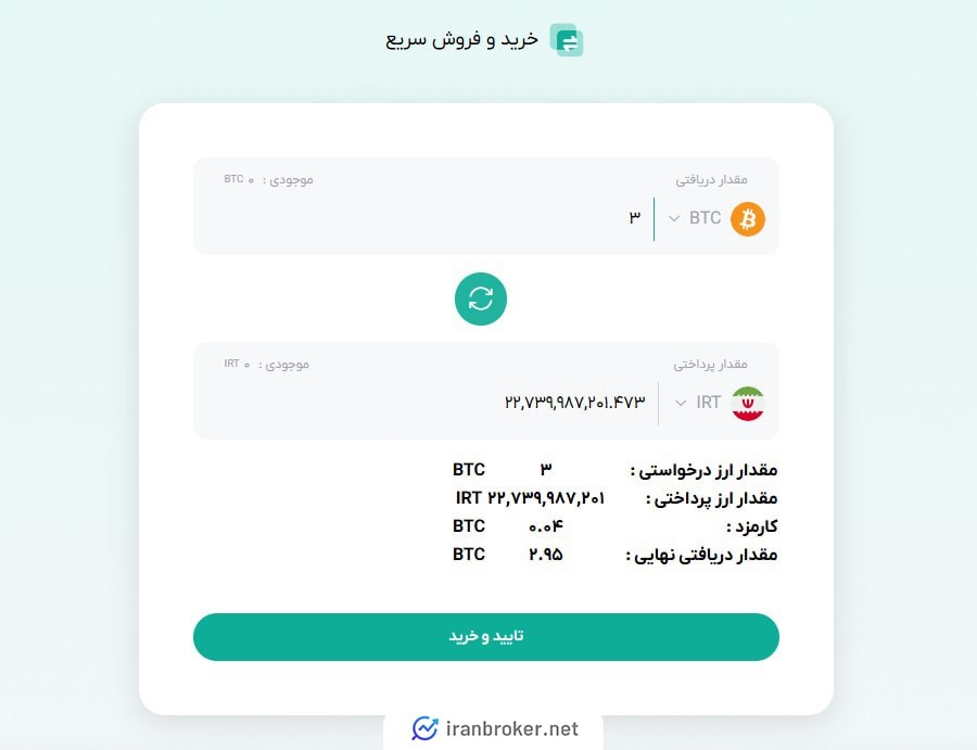 کارمزد صرافی پیروز چنج