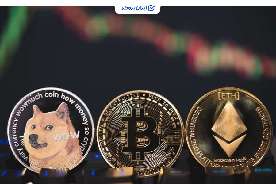 دوج کوین در مقابل بیت کوین و اتریوم